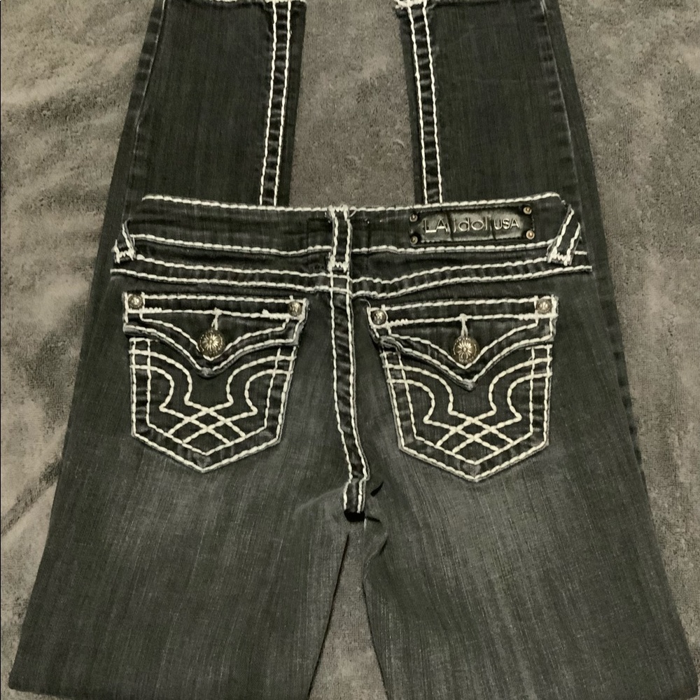 LA Idol Black Wash Jeans Size 28